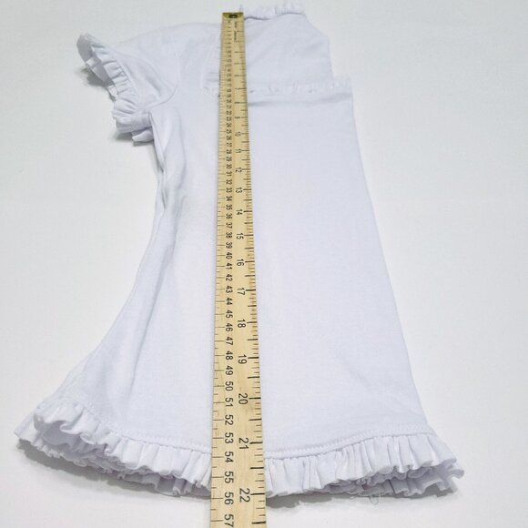 Cinq a Sept Womens Square Neck Short Sleeve Top Size M White Ruffle Regencycore - Picture 7 of 11